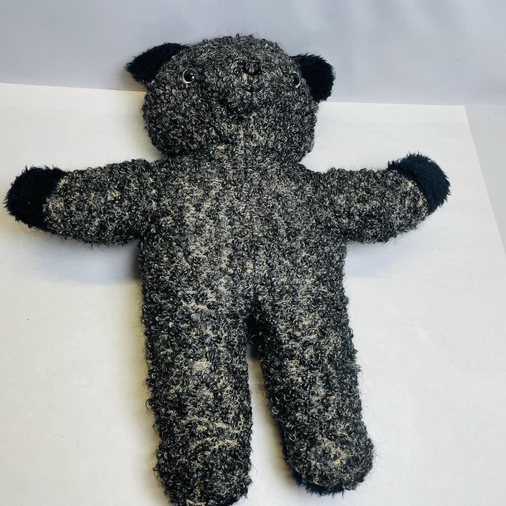 Teddy Bear Black Old Vintage Look Plush Bear Artist Shaggy 18"